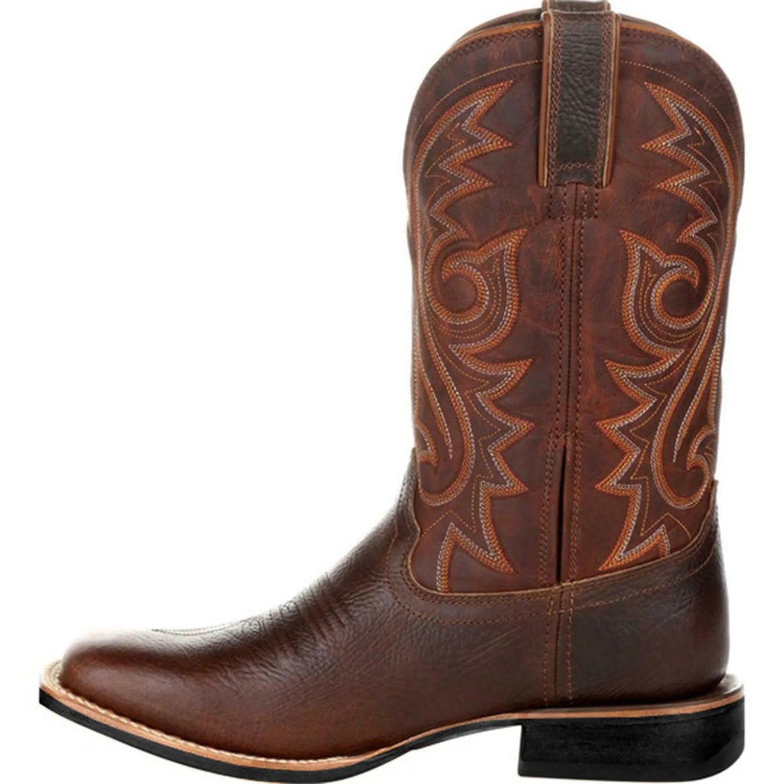 Handmade Men's Cowboy Boots – Embroidered, Pointed Toe, Slip-On Western Boots