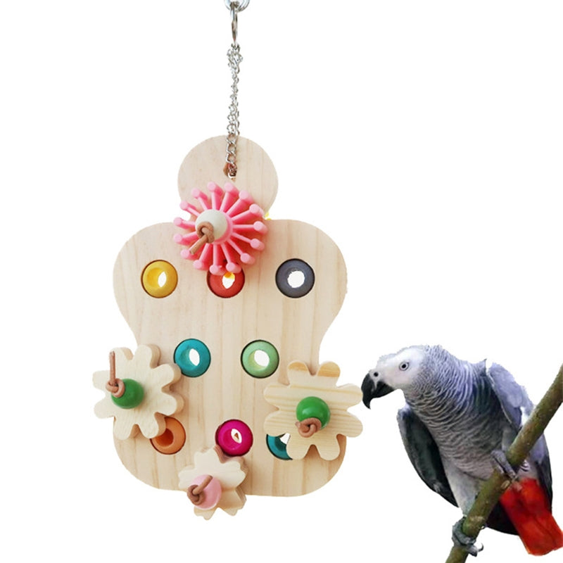 Interactive Wooden Puzzle For Birds