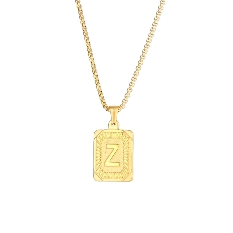 Fashion Letter Stainless Steel Pendant Necklace Plating Stainless Steel Necklaces