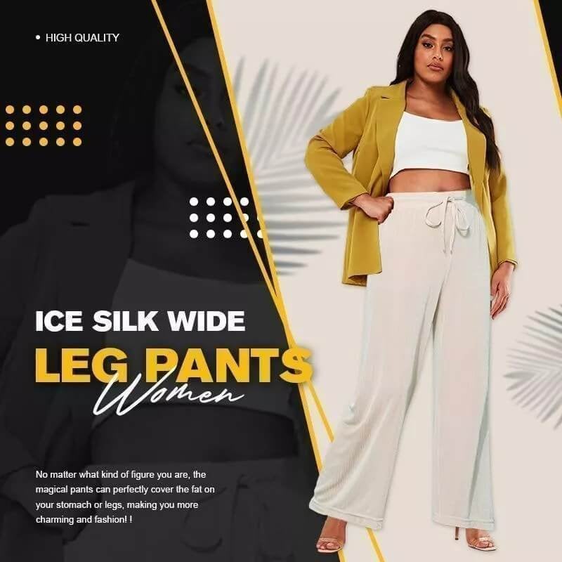 🔥Hot Sale - 48% Off🔥Ladies Ice Silk Wide Leg Pants