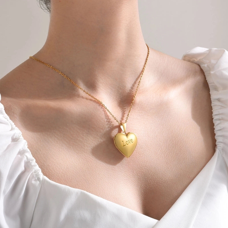 Basic Vintage Style Romantic Heart Shape 201 Stainless Steel 18K Gold Plated