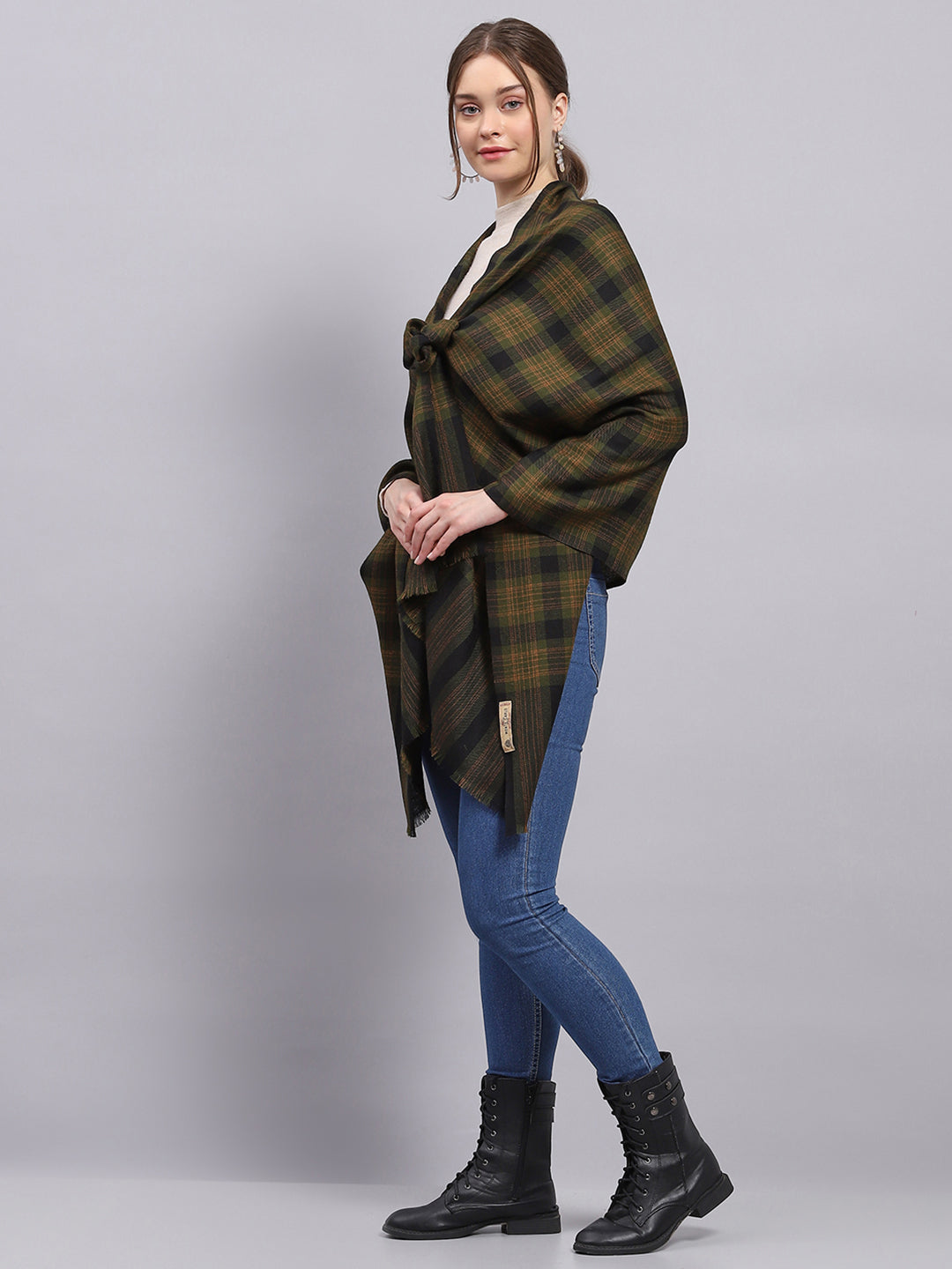 Women Multicolor Check Stole