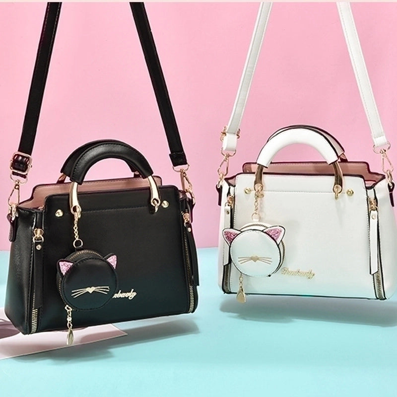 Women's Medium Pu Leather Solid Color Fashion Square Zipper Crossbody Bag