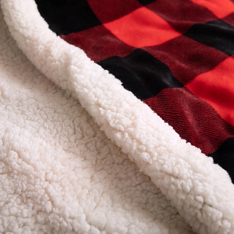 Retro Plaid Polyester Blanket