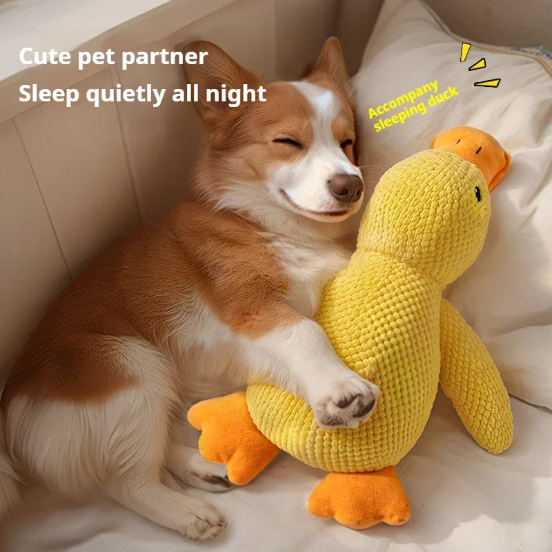 Plush Duck Dog Toy – Soft & Squeaky Comfort Companion