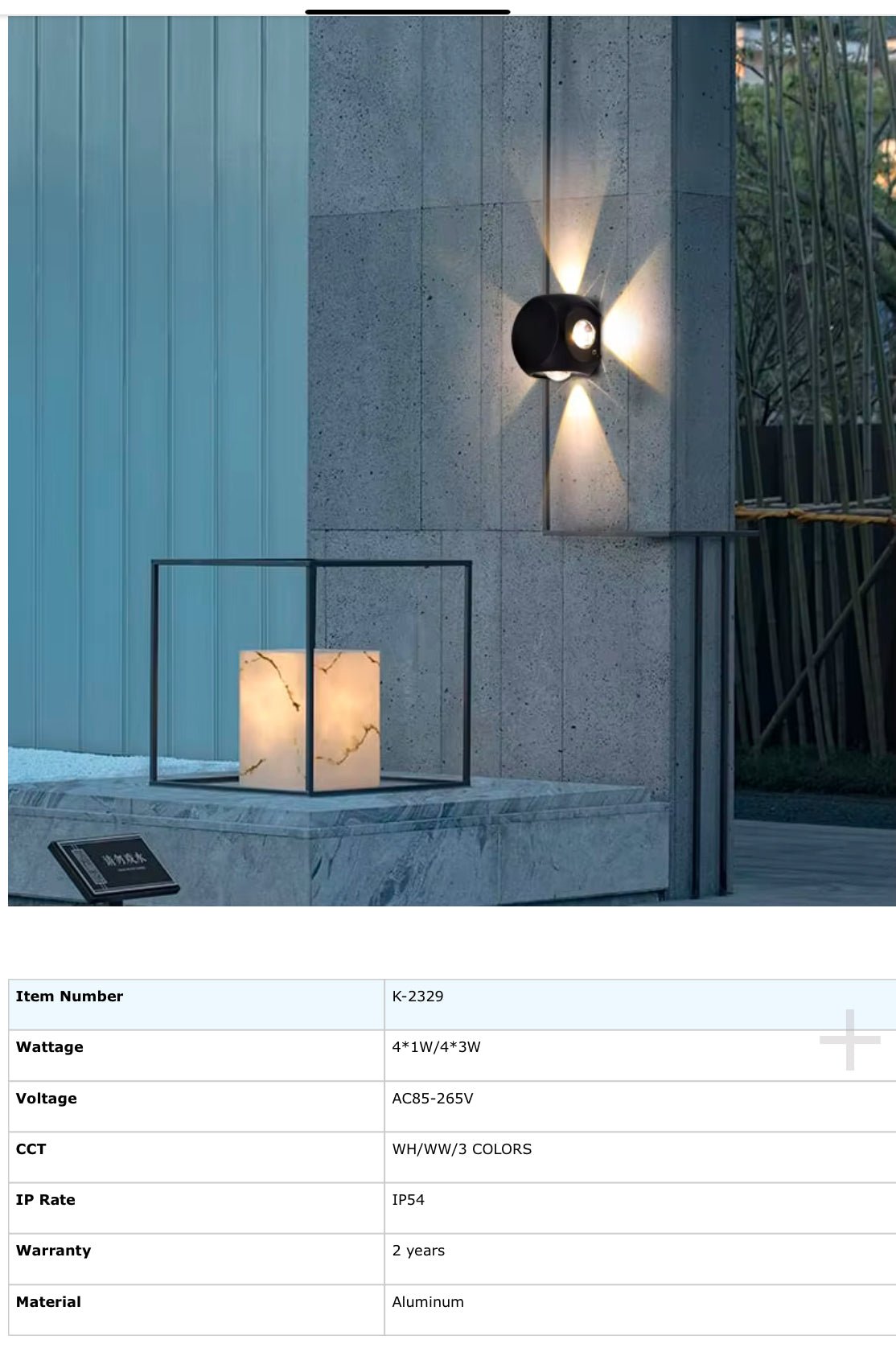 Modern Black LED Wall Light - Round Design