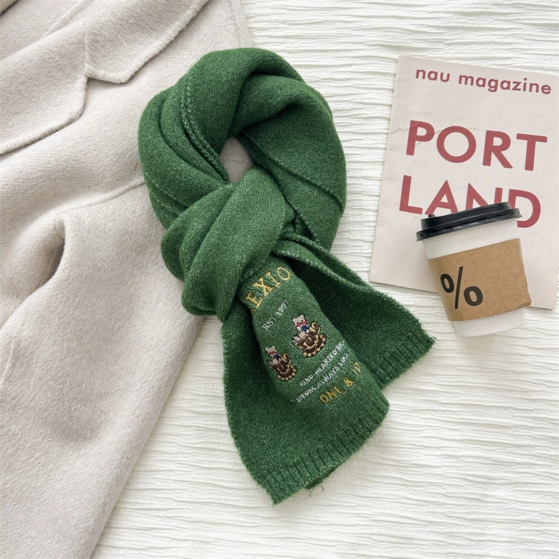 Women's Cute Minimalist Solid Color Imitation Cashmere Scarf