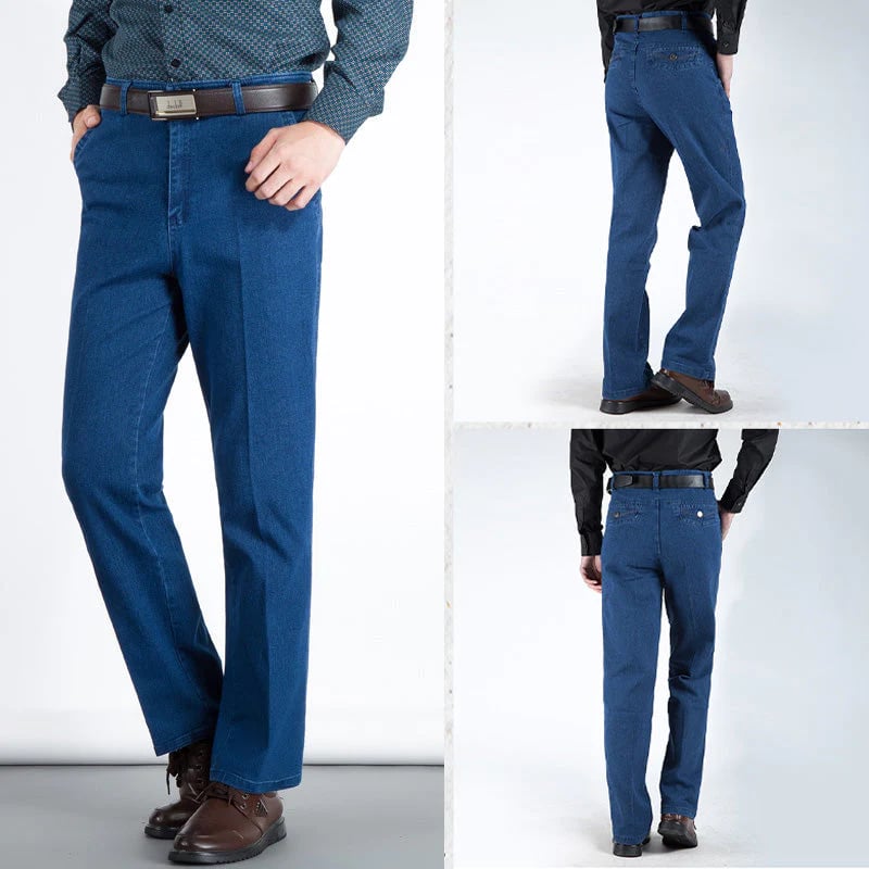 48% OFF Men's High Waist Straight Cut Jeans