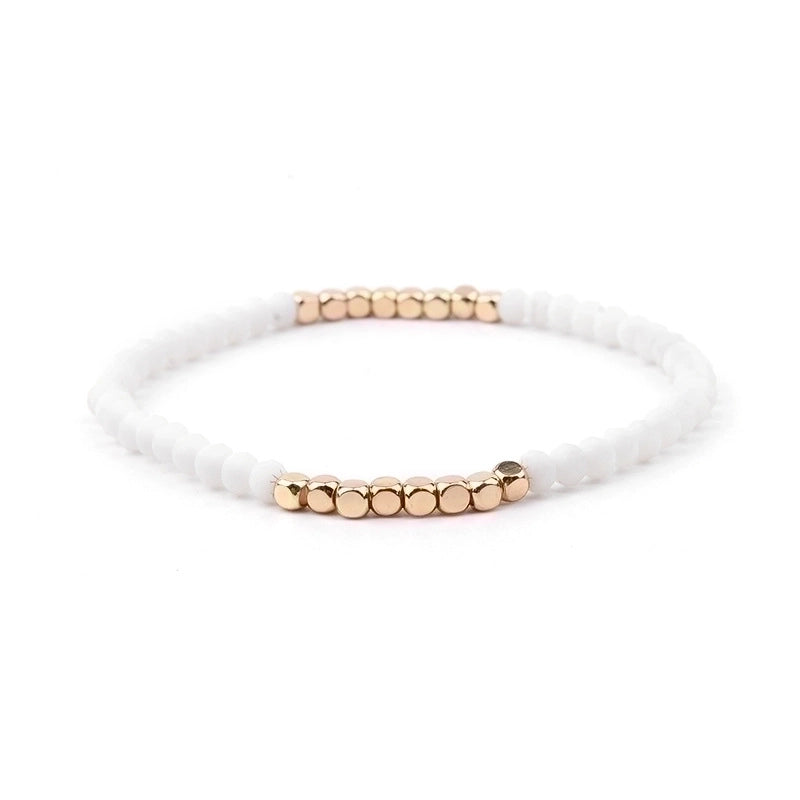 Minimalist Geometric Beaded Crystal Bracelets