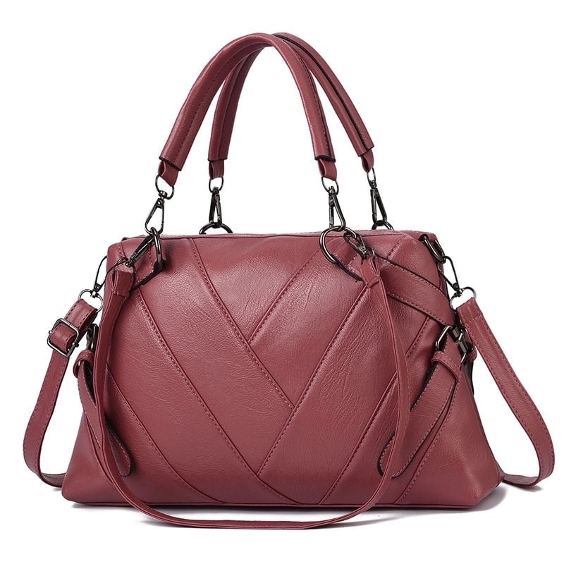 Women's Large All Seasons Pu Leather Classic Style Handbag