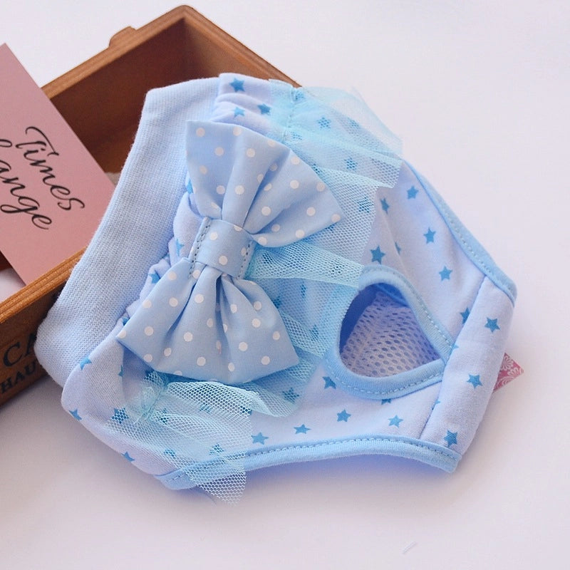 Fashion Cotton Stripe Bow Knot Pet Clothing 1 Piece