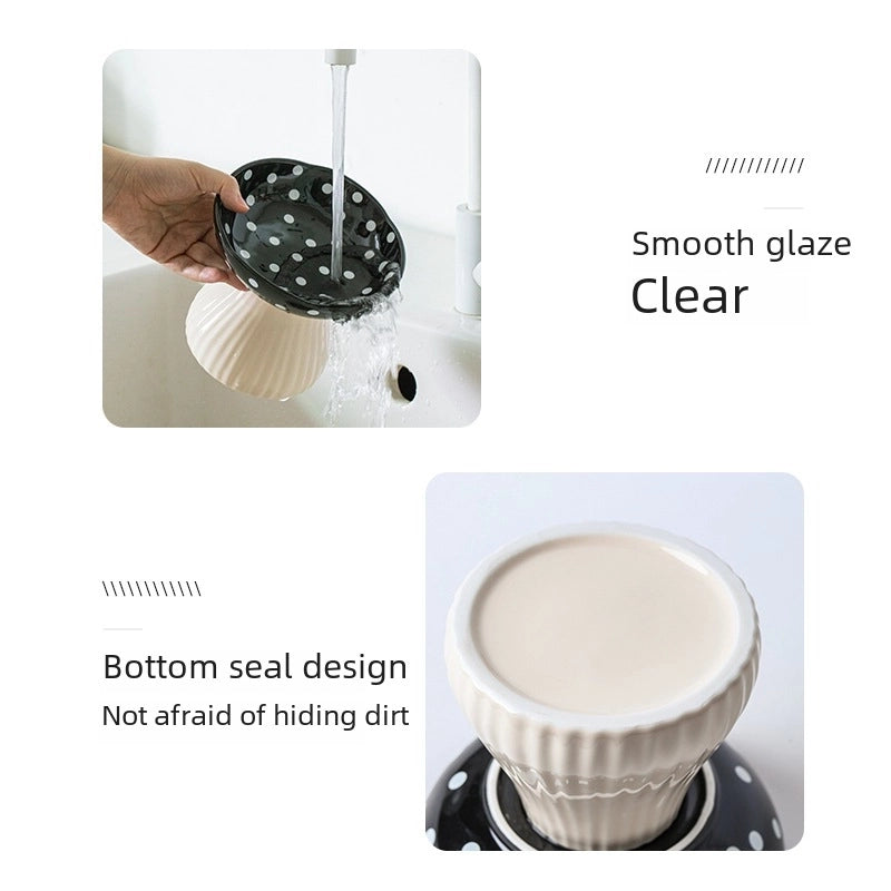 Cat Bowl Ceramic High Leg Protection Cervical Spine Anti-knock Pet Supplies Dog Rice Bowl Cat Food Basin Water Bowl Cat Food Bowl