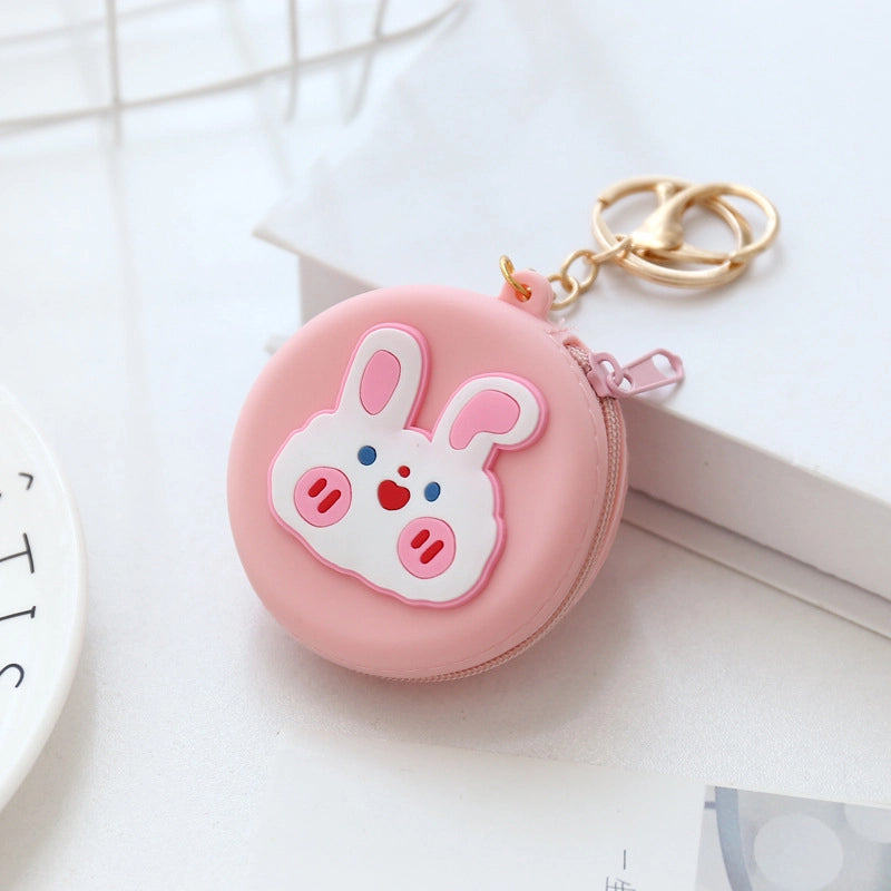 Unisex Animal Silica Gel Zipper Coin Purses