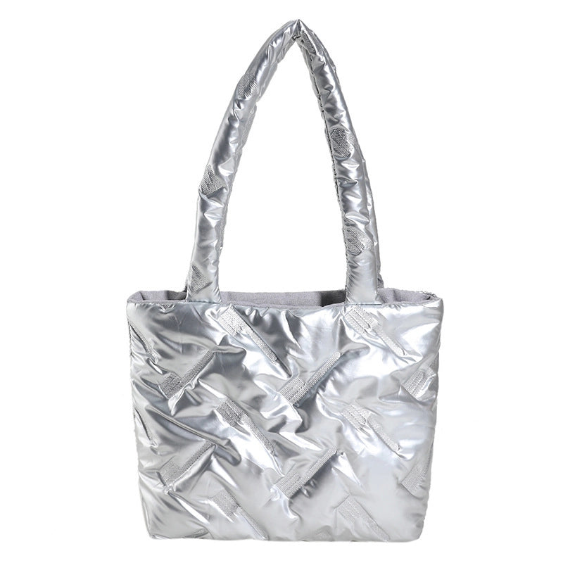 Women's All Seasons Pu Leather Solid Color Streetwear Square Zipper Shoulder Bag