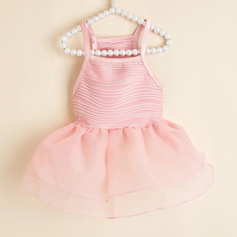 Cute Sweet Polyester Solid Color Pet Clothing