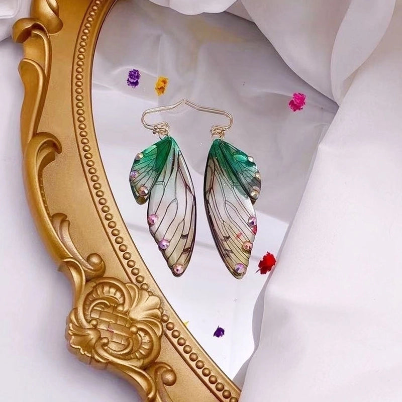 1 Pair Minimalist Wings Copper Epoxy Women's Drop Earrings