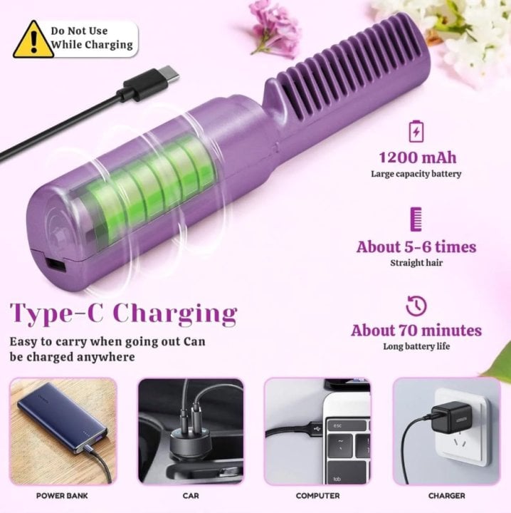 🥳FREE SHIPPING💝Rechargeable Mini Hair Straightener