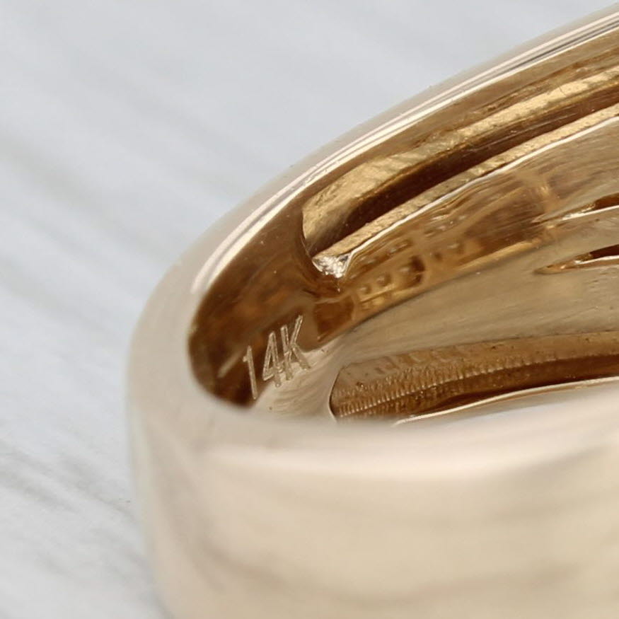 0.94ctw Pave Diamond Ring 14k Yellow Gold Size 10 Men's