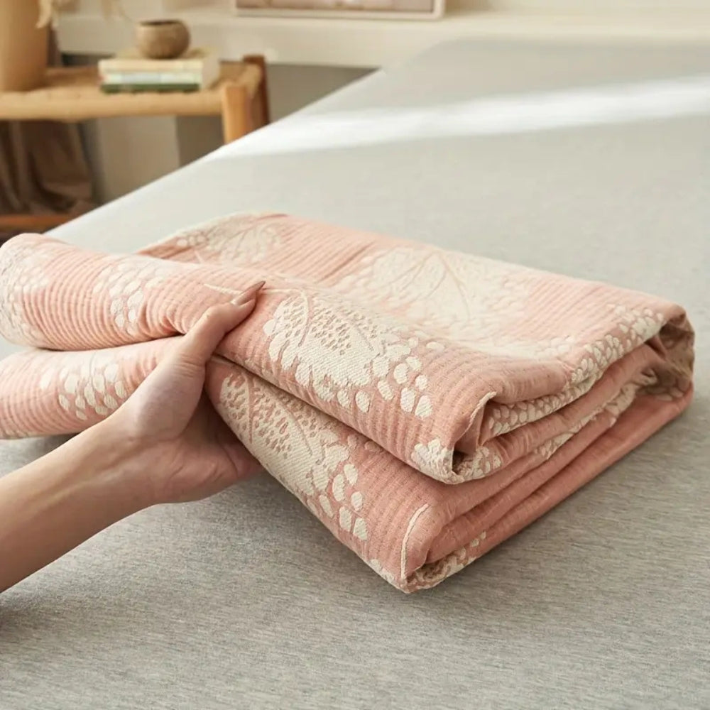 Vine Leaf Cotton Summer Blanket