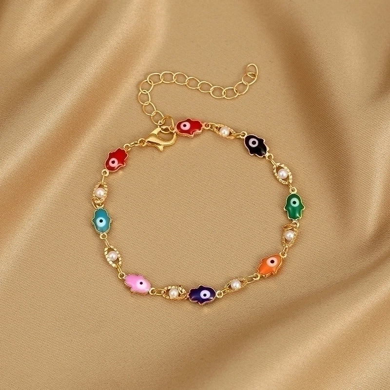 Fashion Heart Shape Butterfly Alloy Inlay Artificial Pearls Rhinestones Women's Bracelets 1 Piece