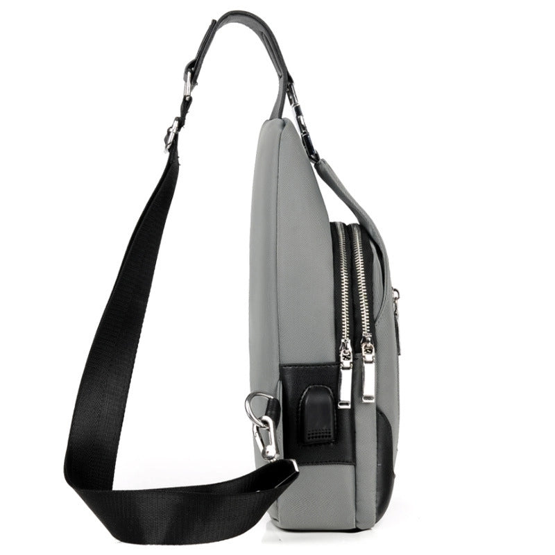 Men's Classic Style Sports Solid Color Oxford Cloth Waist Bags