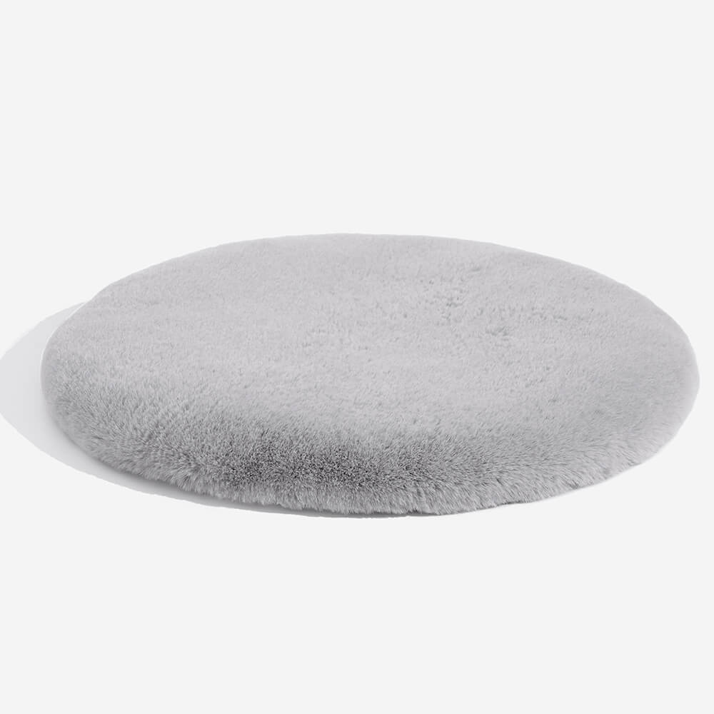 Super Soft Handmade Imitation Fur Round Fluffy Pet Fuzzy Mat