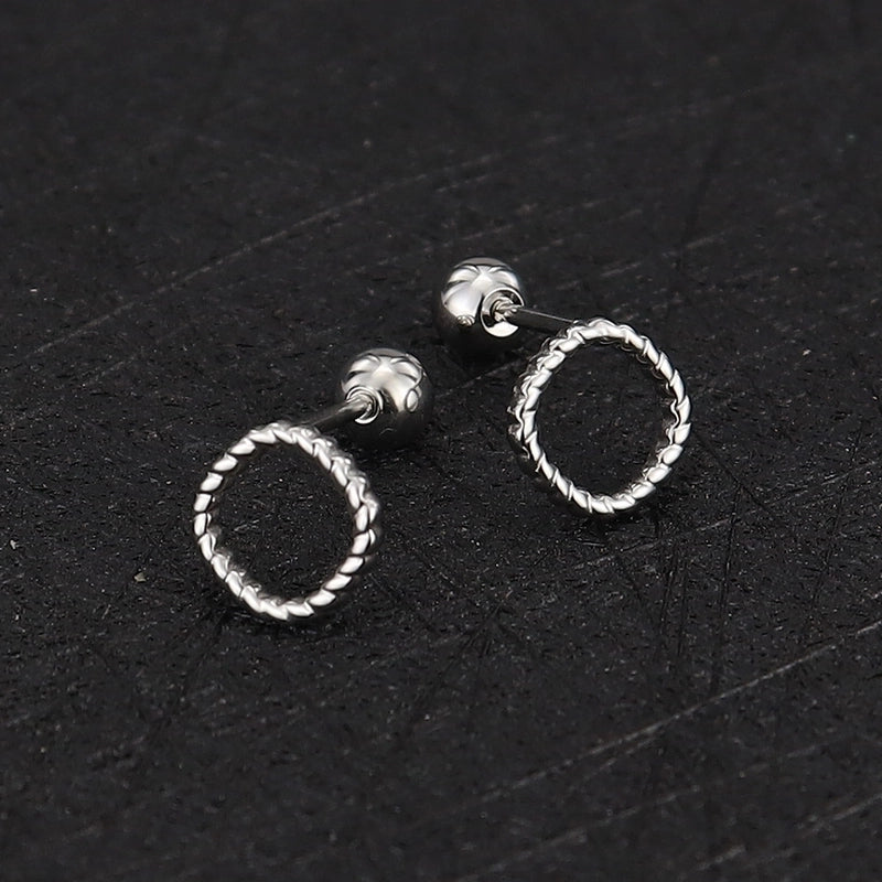 1 Piece Minimalist Commute Geometric Plating Titanium Steel Cartilage Earrings
