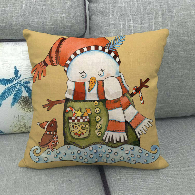 18 Cojines Merry Xmas Couch Throw Pillow Cover Case Home Sofa Decor Pillowslip