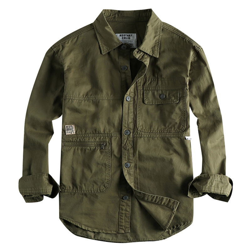 Vintage Heavy Wash Distressed Work Shirt