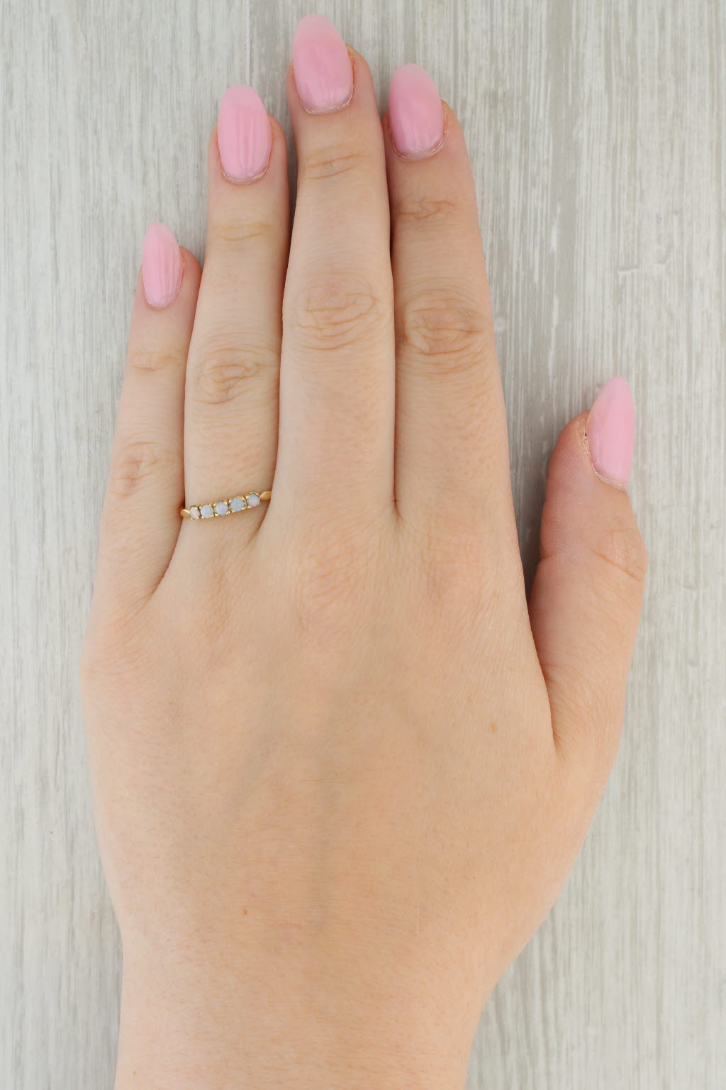 Vintage Opal Ring 10k Yellow Gold Size 9.75 Stackable