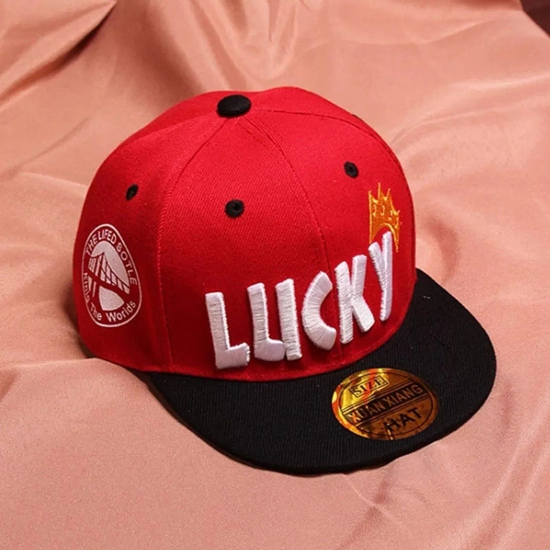 Boys' Baseball Cap Fashion Hip Hop Hat For Boys Children Flat Brim Hat Boys' Fried Street Hat Spring And Autumn Peaked Cap