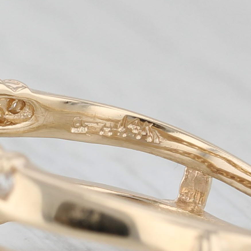 0.45ctw Diamond Ring Jacket Enhancer 14k Yellow Gold Size 9 Wedding
