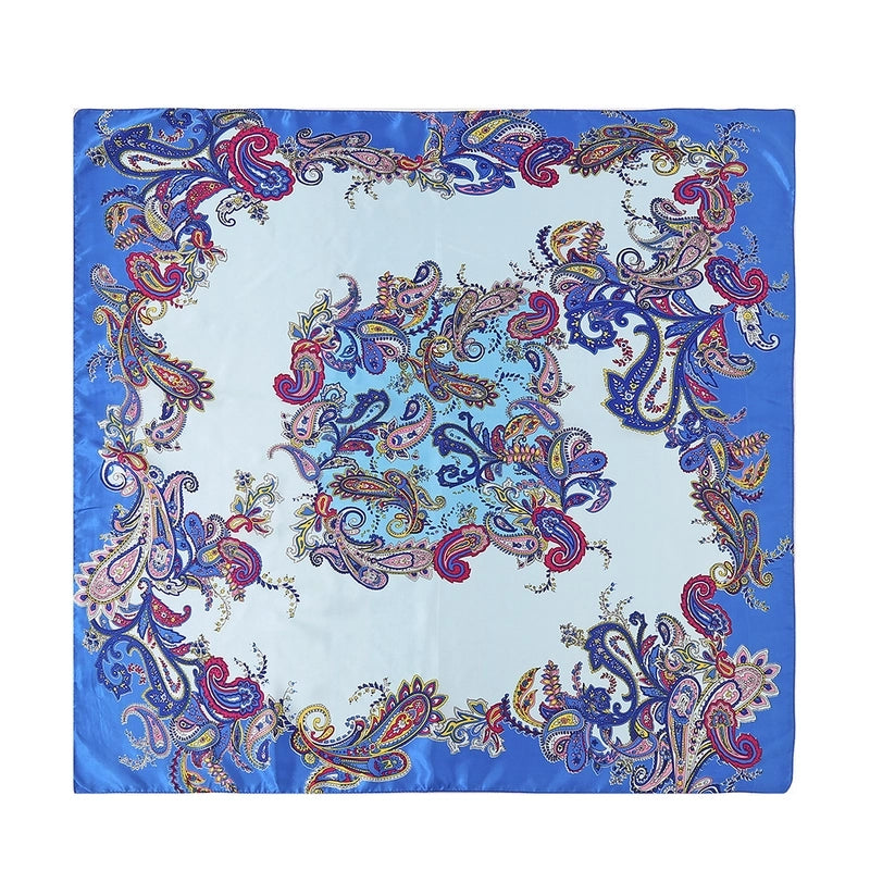 Women's Retro Cashew Nuts Satin Printing Scarf