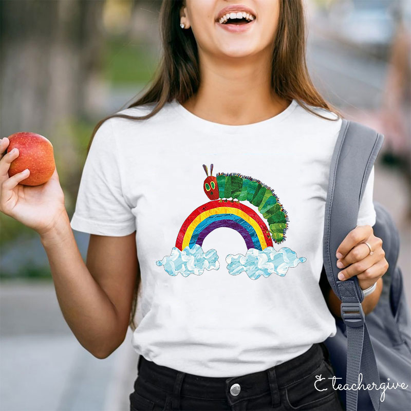 The Very Hungry Caterpillar Rainbow Teacher T-Shirt