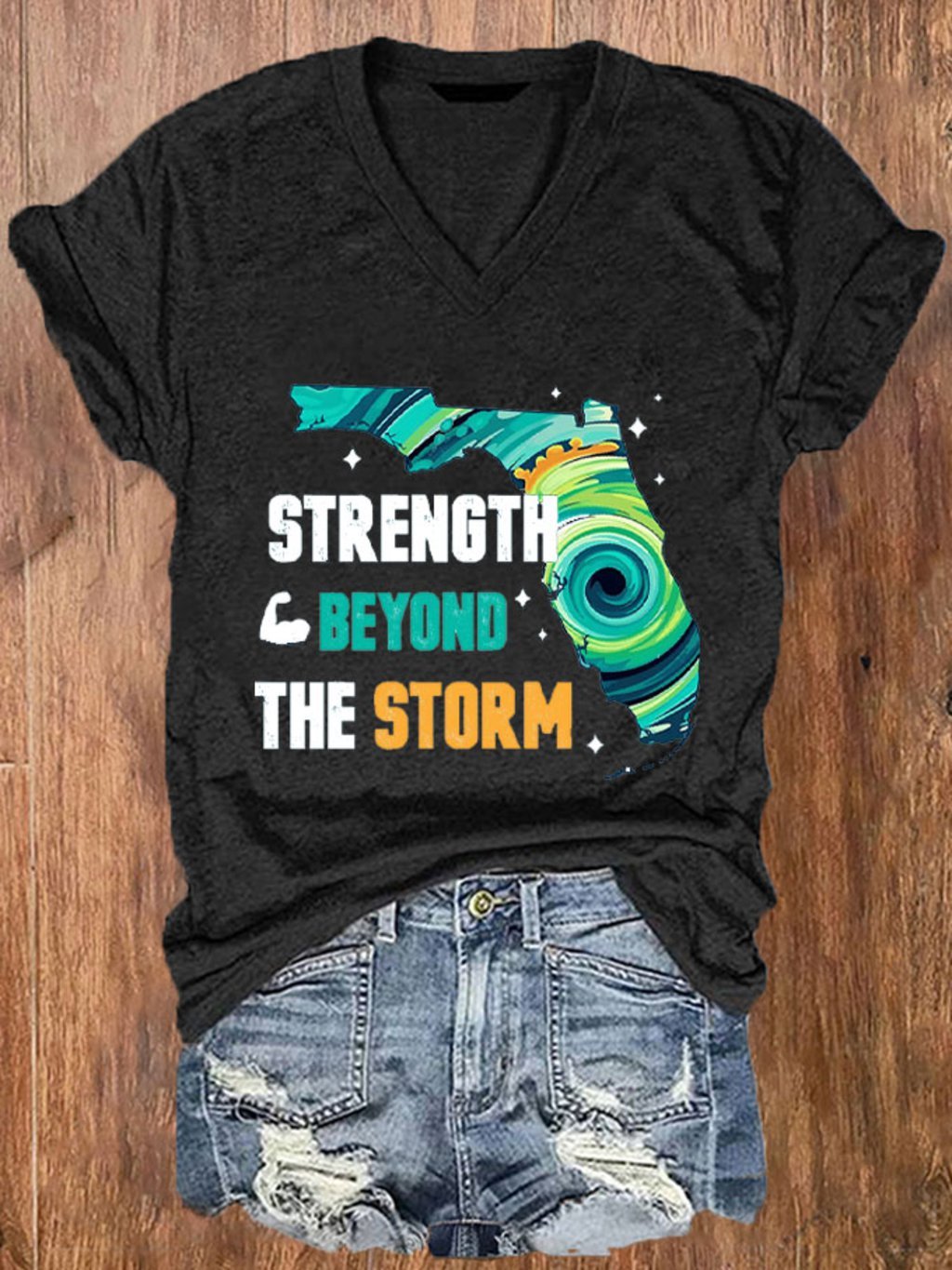 Women's Hurricane Strength Beyond The Storm Print T-Shirt