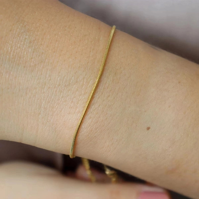 Minimalist Geometric 316L Stainless Steel  18K Gold Plated Bracelets In Bulk
