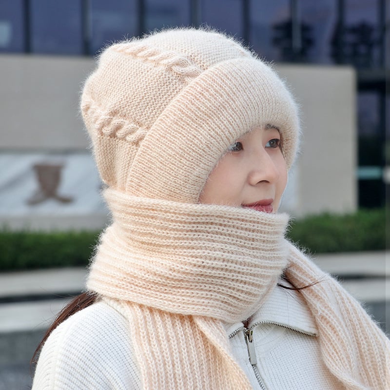 Integrated ear protection hood scarf