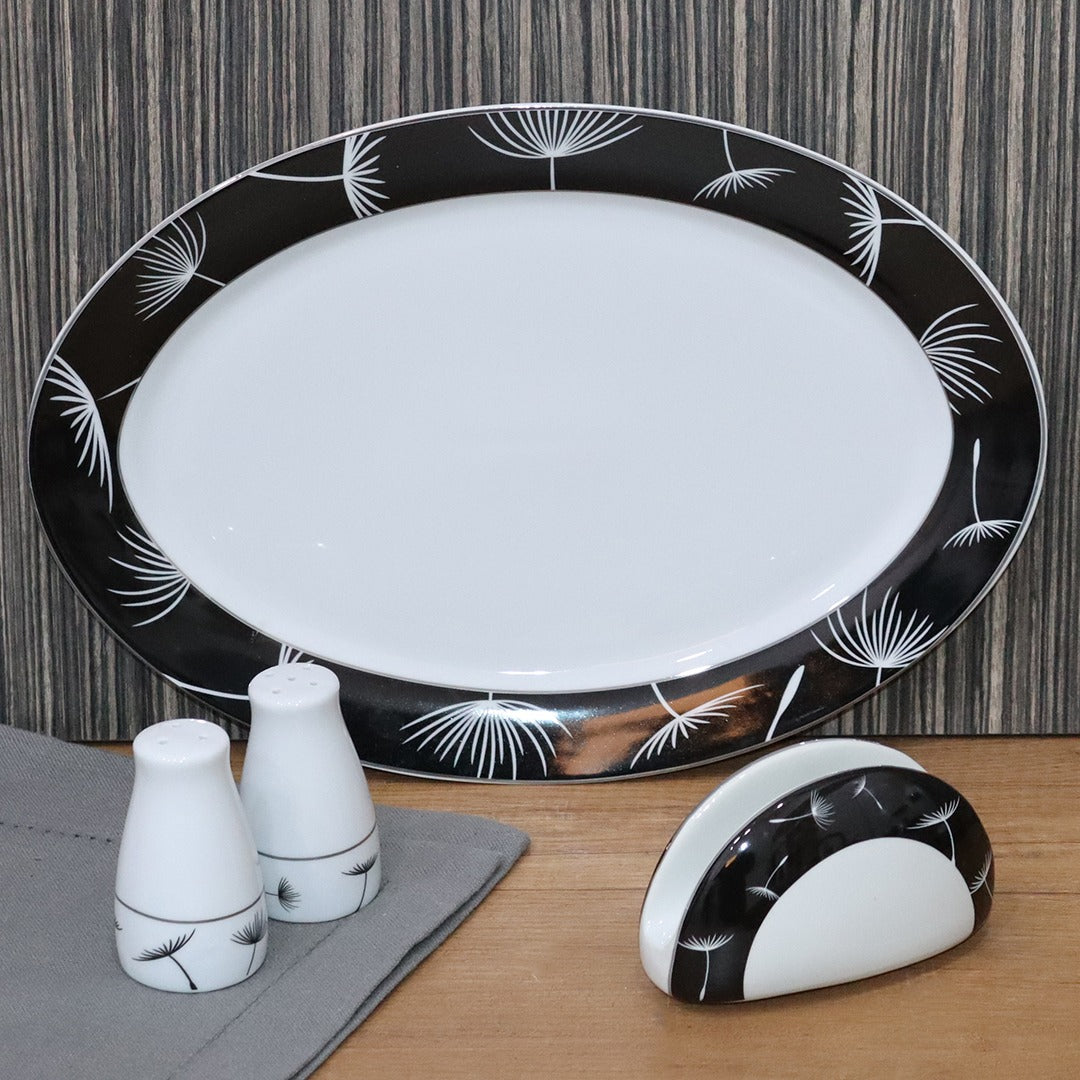 Black Dandelion Full Kitchenware Set (72pcs)