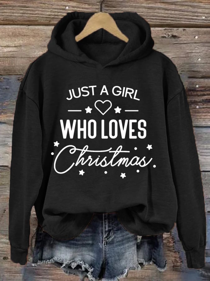 Women's Just A Girl Who Loves Christmas Hoodie