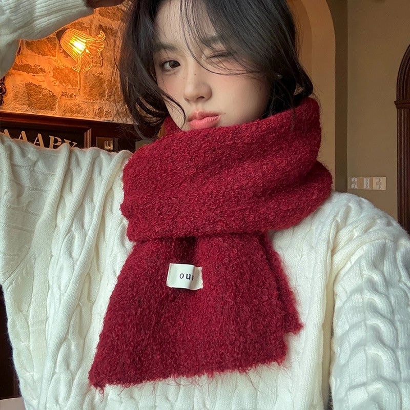 Women's Minimalist Solid Color Imitation Cashmere Scarf