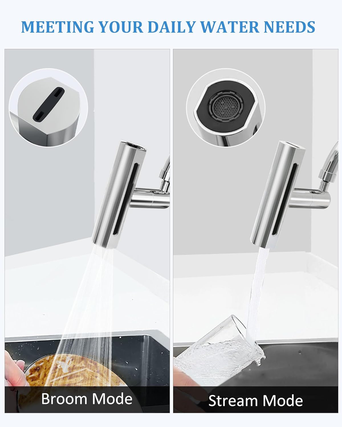 360° ROTATION 4IN1 MODES SINK SPLASH FAUCET