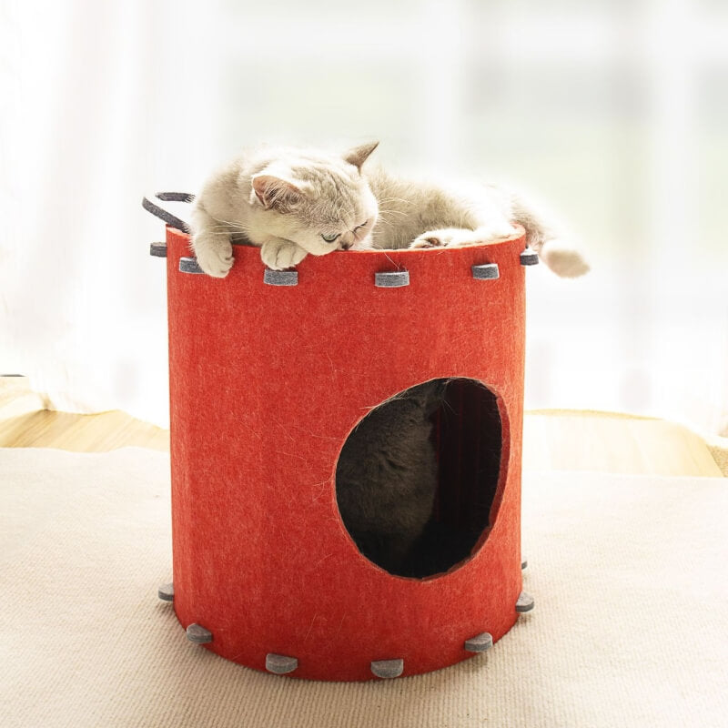 Felt Fabric Cat Hole Assembly Semi-enclosed Cat Cave