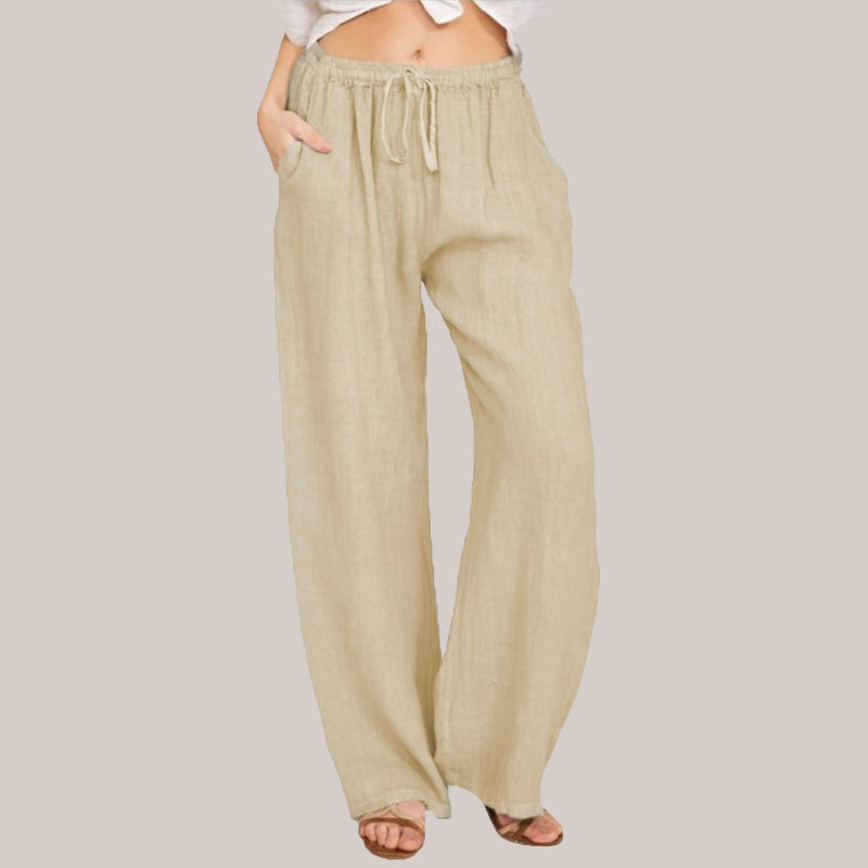 💥Hot Sales-49% OFF🔥Women's Summer Linen Cotton Wide Leg Pants