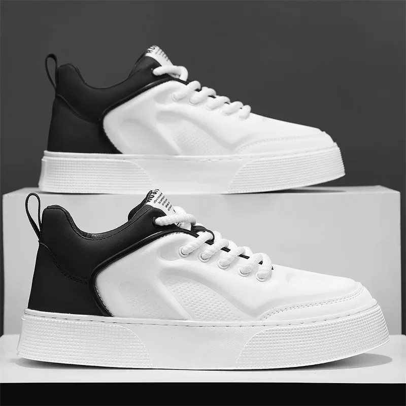 flats Men Sneakers Fashion Breathable Mesh Thick Sole Sports Casual Shoes Mens Anti-Slip Wear-resistant Running Shoe Zapatillas Hombre