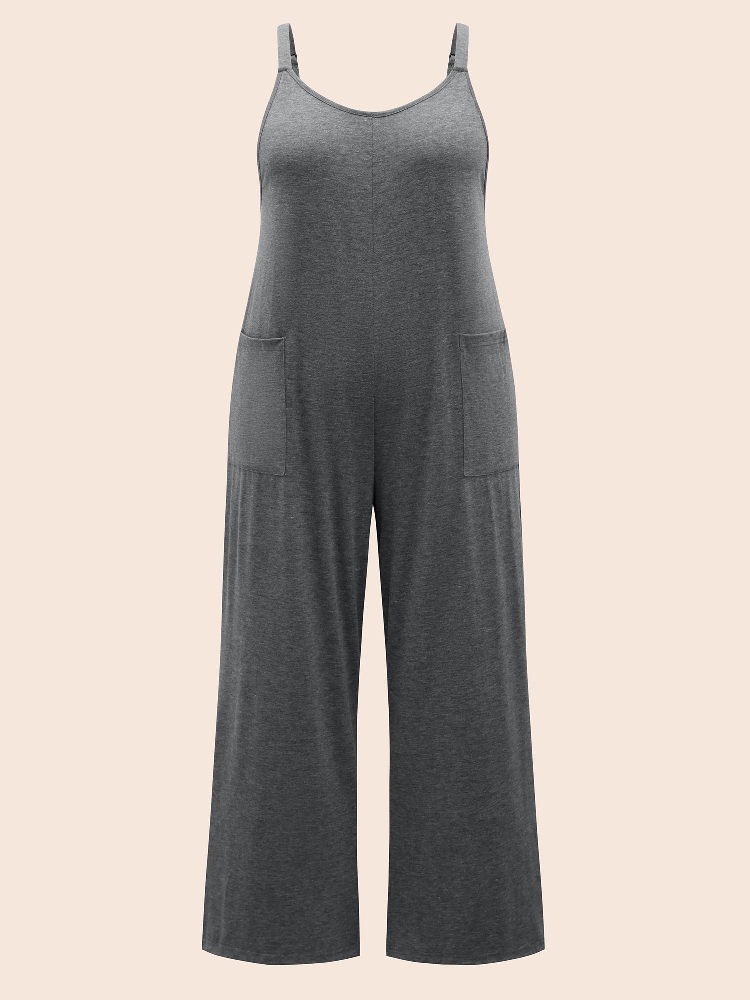 Supersoft Essentials Solid Patched Pocket Overall Cami Jumpsuit