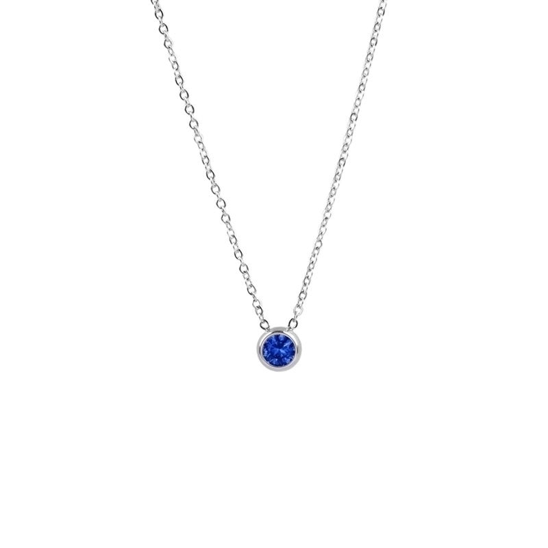 1 Piece Lady Round Stainless Steel Titanium Steel 18k Gold Plated Zircon Pendant Necklace