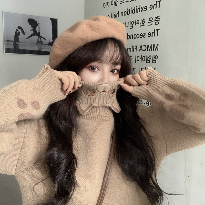 Turtleneck cute sweater KF82229