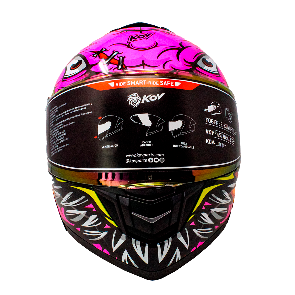 Casco Kov Rush Brainy Rosa