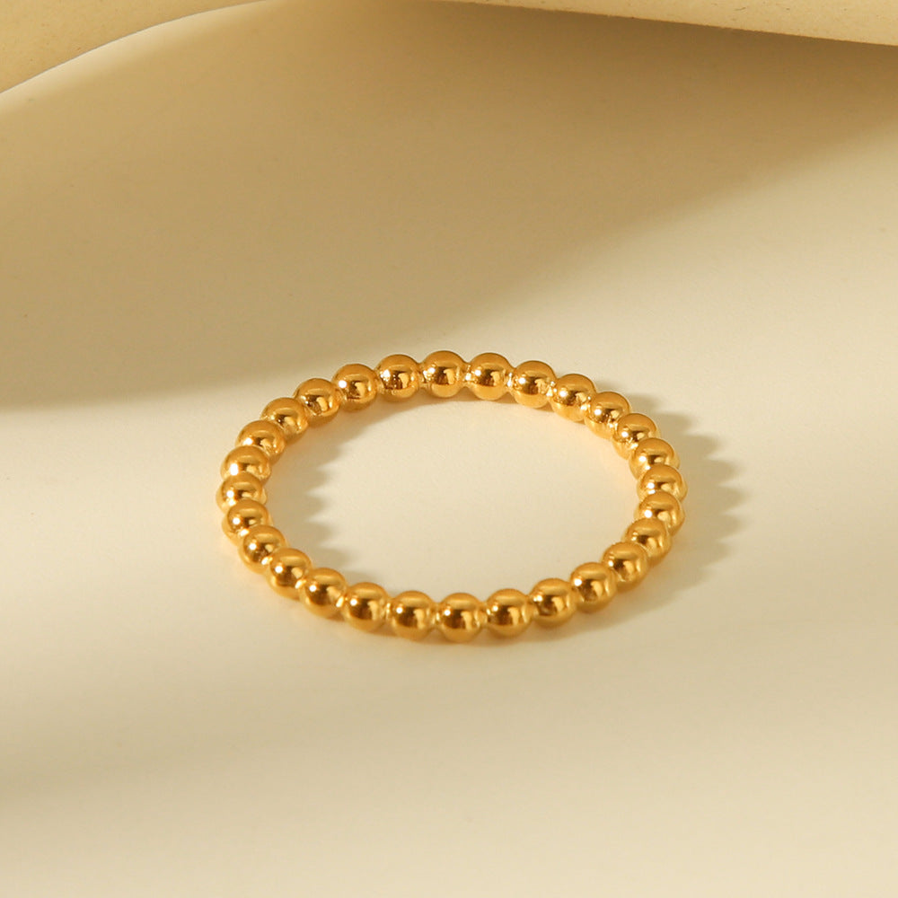 Geometric Titanium Steel Electroplating Rings