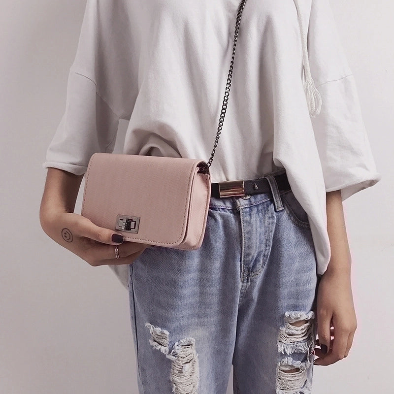 New Fashion Fabric Pattern Turnlock Small Bag Square Bag